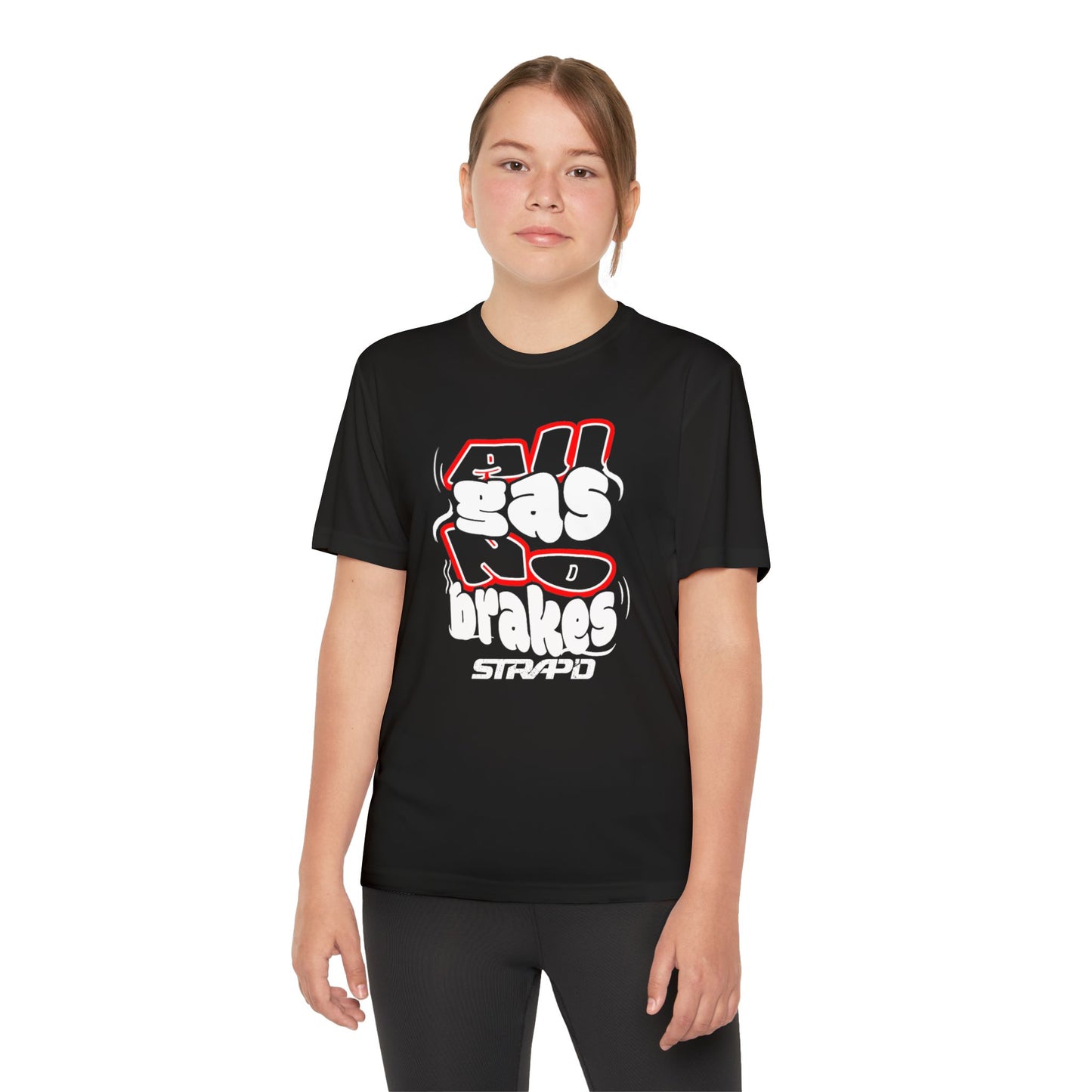STRAP’D All Gas No Brakes Youth Tee