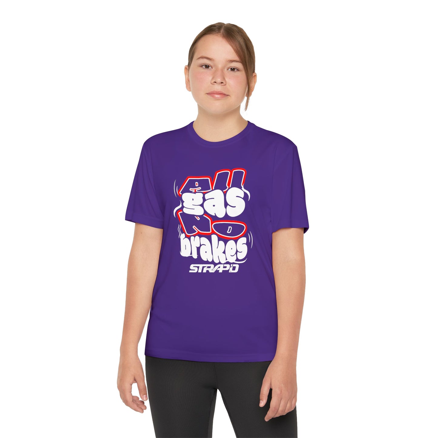STRAP’D All Gas No Brakes Youth Tee