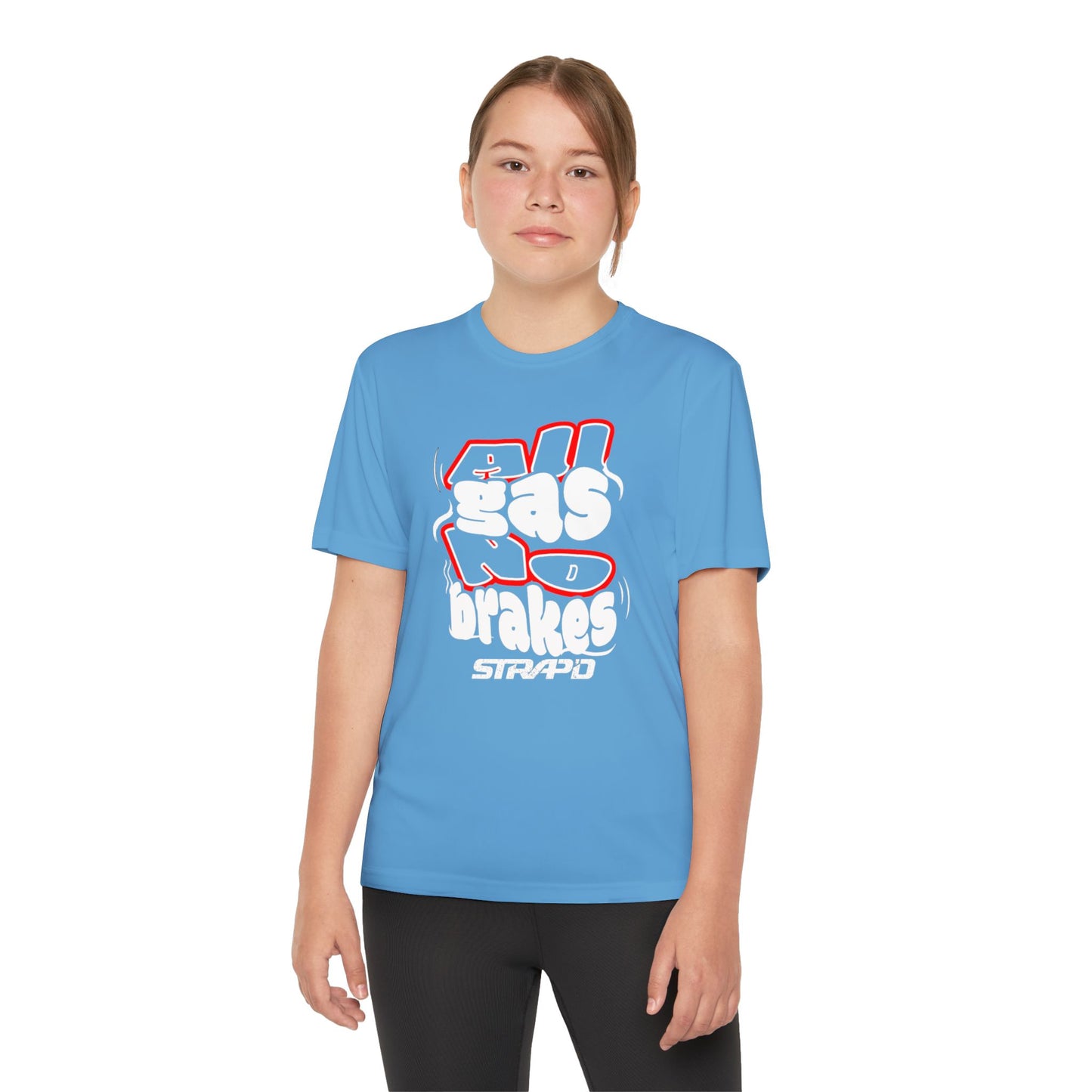 STRAP’D All Gas No Brakes Youth Tee