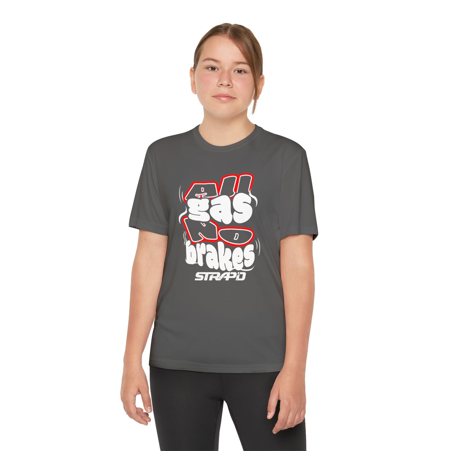 STRAP’D All Gas No Brakes Youth Tee