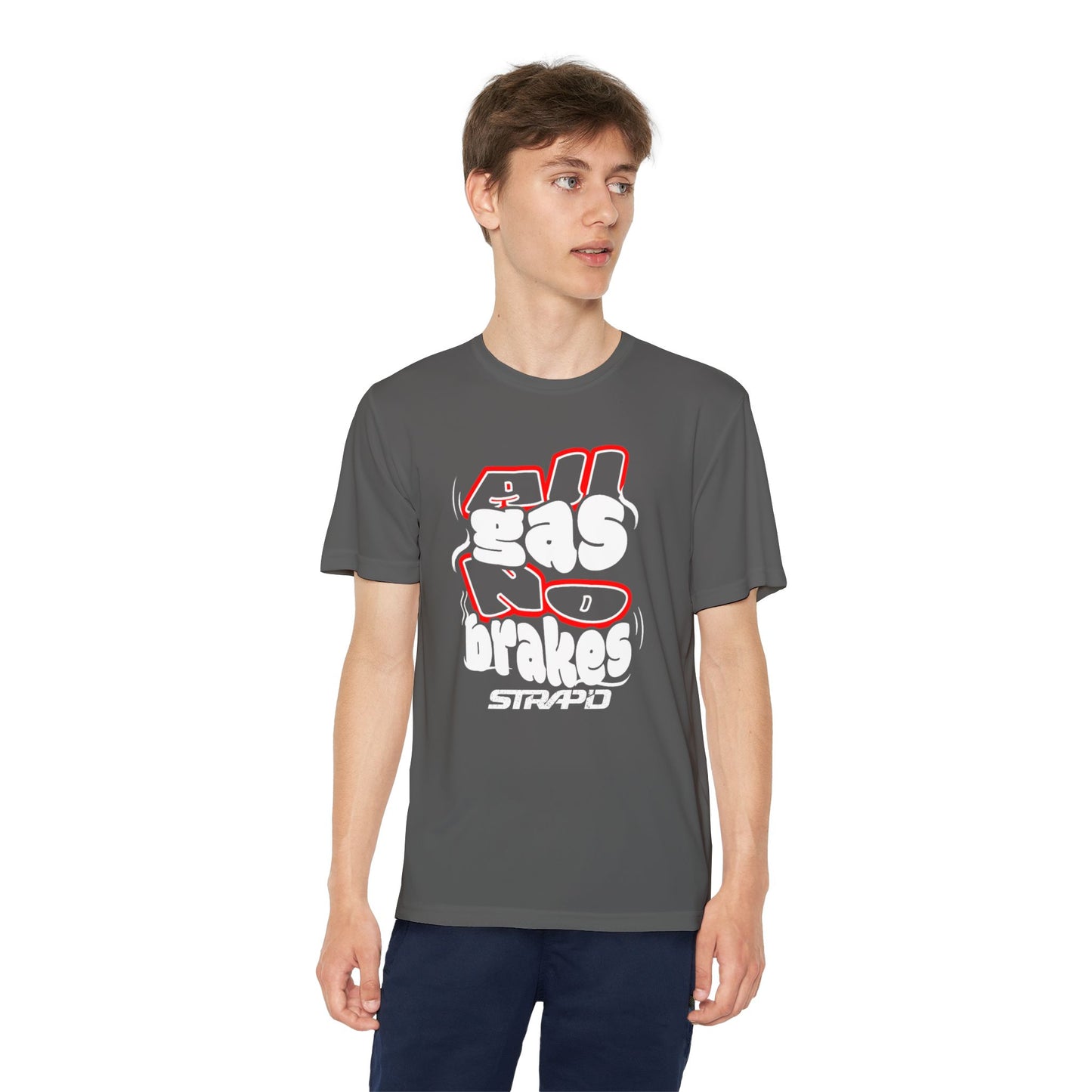 STRAP’D All Gas No Brakes Youth Tee